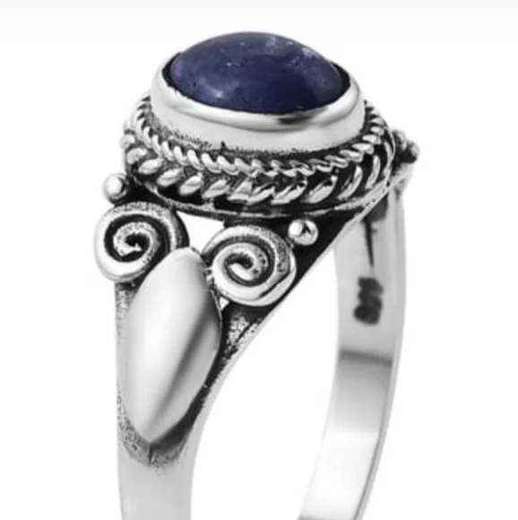 Bali Tanzanite Solitaire in Sterling Silver Ring Size 9! New! - Picture 5 of 7
